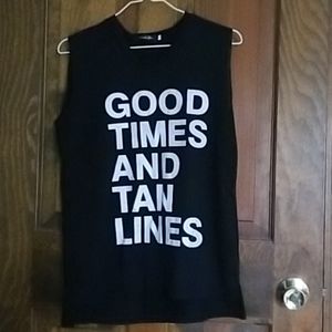 Graphic sleeveless tee